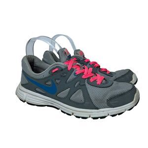 Nike Revolution 2 athletic running shoes gray blue pink
Women’s size 10